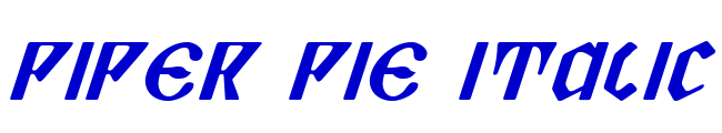 Piper Pie Italic 字体